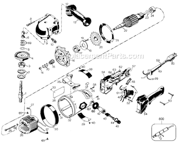 Page A Diagram and Parts List for 4052 Type 2 Black and Decker Sander Polisher
